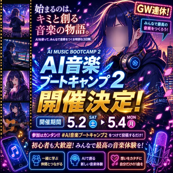 動漫音樂訓練營宣傳海報 · 示範圖