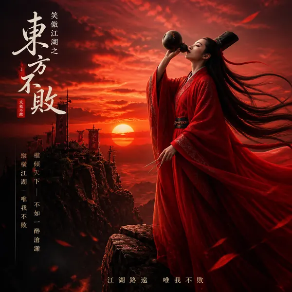 武俠電影角色海報 · 示範圖