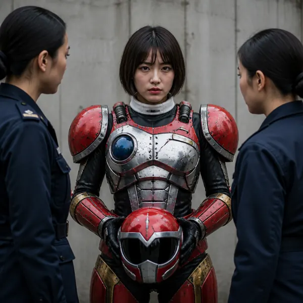 復古科幻女英雄與警察 · 示範圖