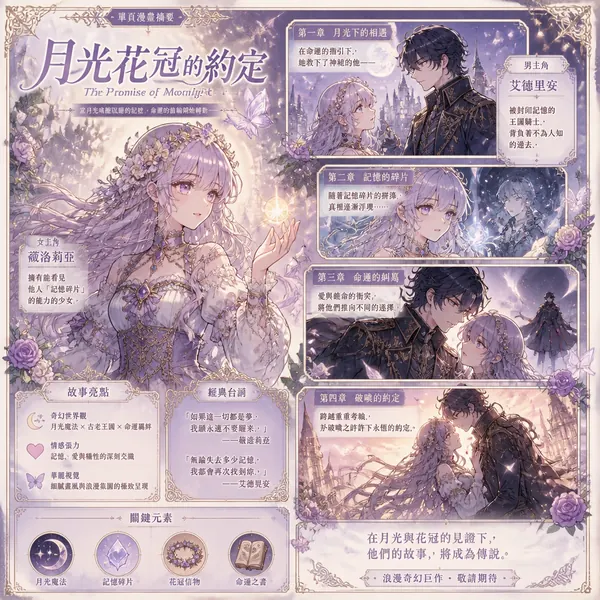 反 AI 惡役千金漫畫海報 · 示範圖