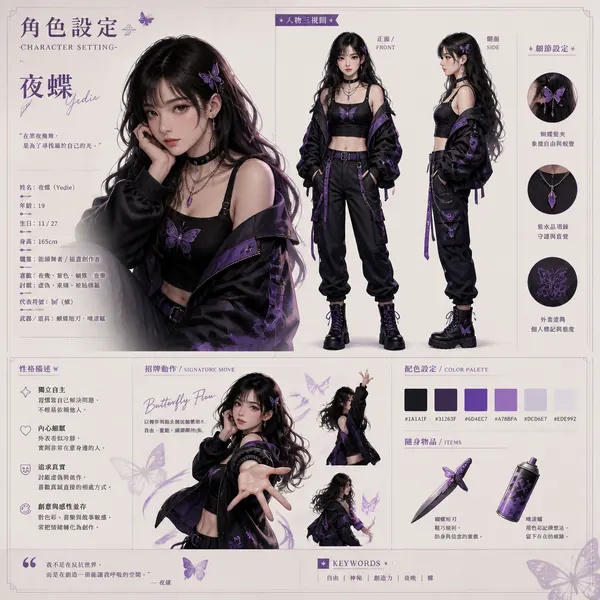 角色設定海報 · 示範圖