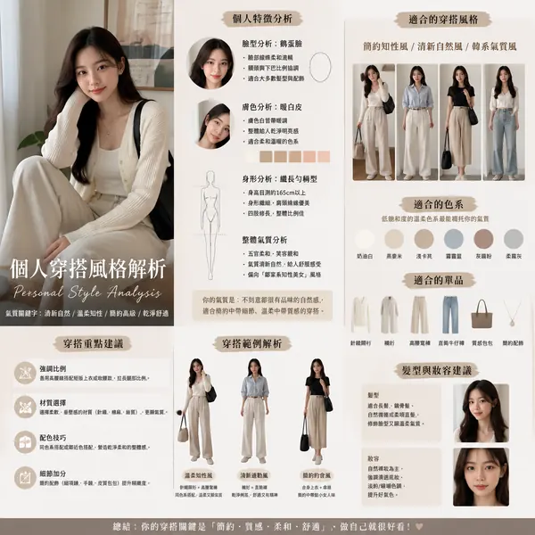 穿搭風格解析海報 · 示範圖