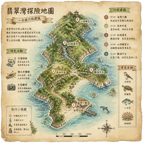 手繪城市美食地圖 · 示範圖